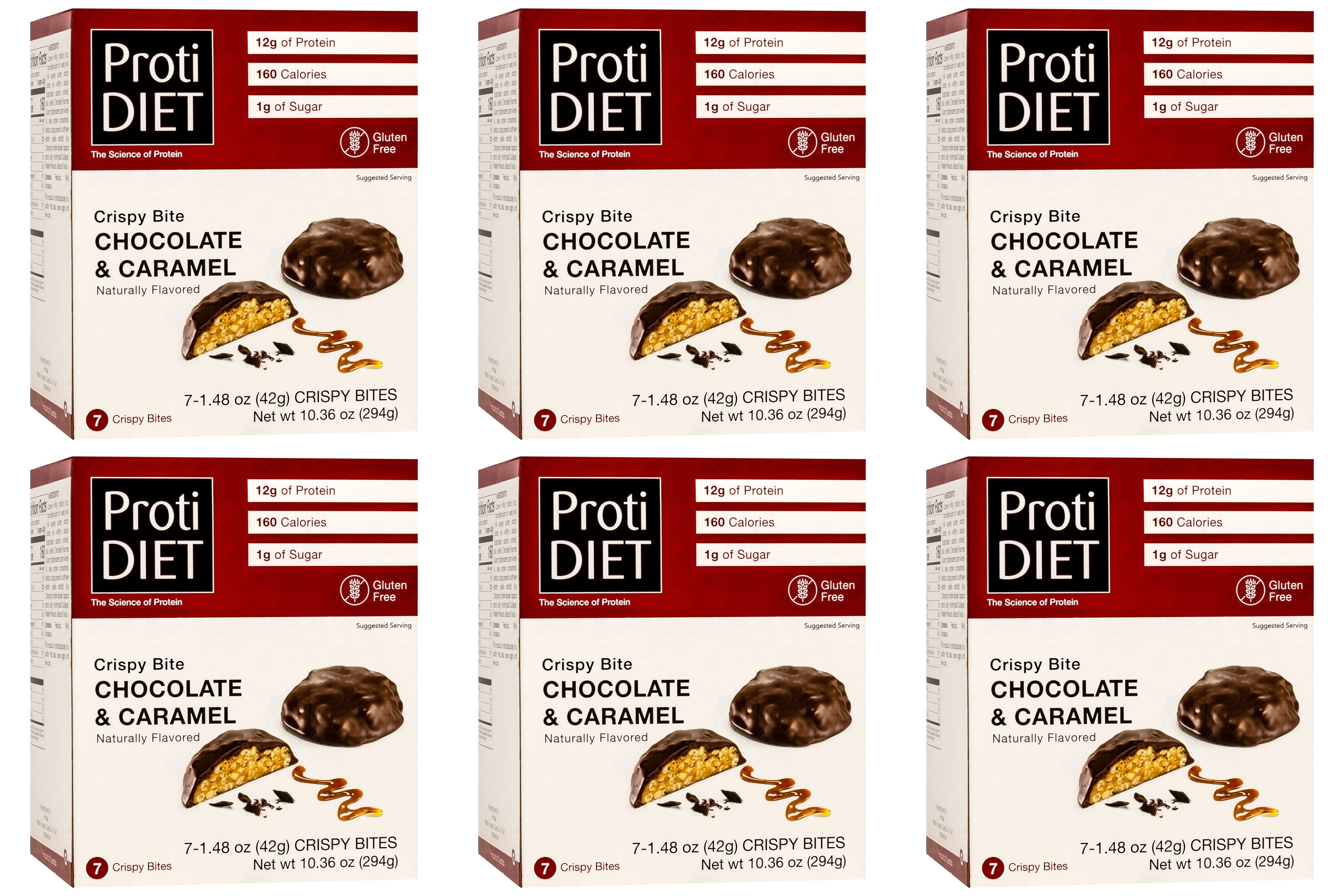 Proti Diet Chocolate & Caramel Protein Crispy Bites, 7 servings