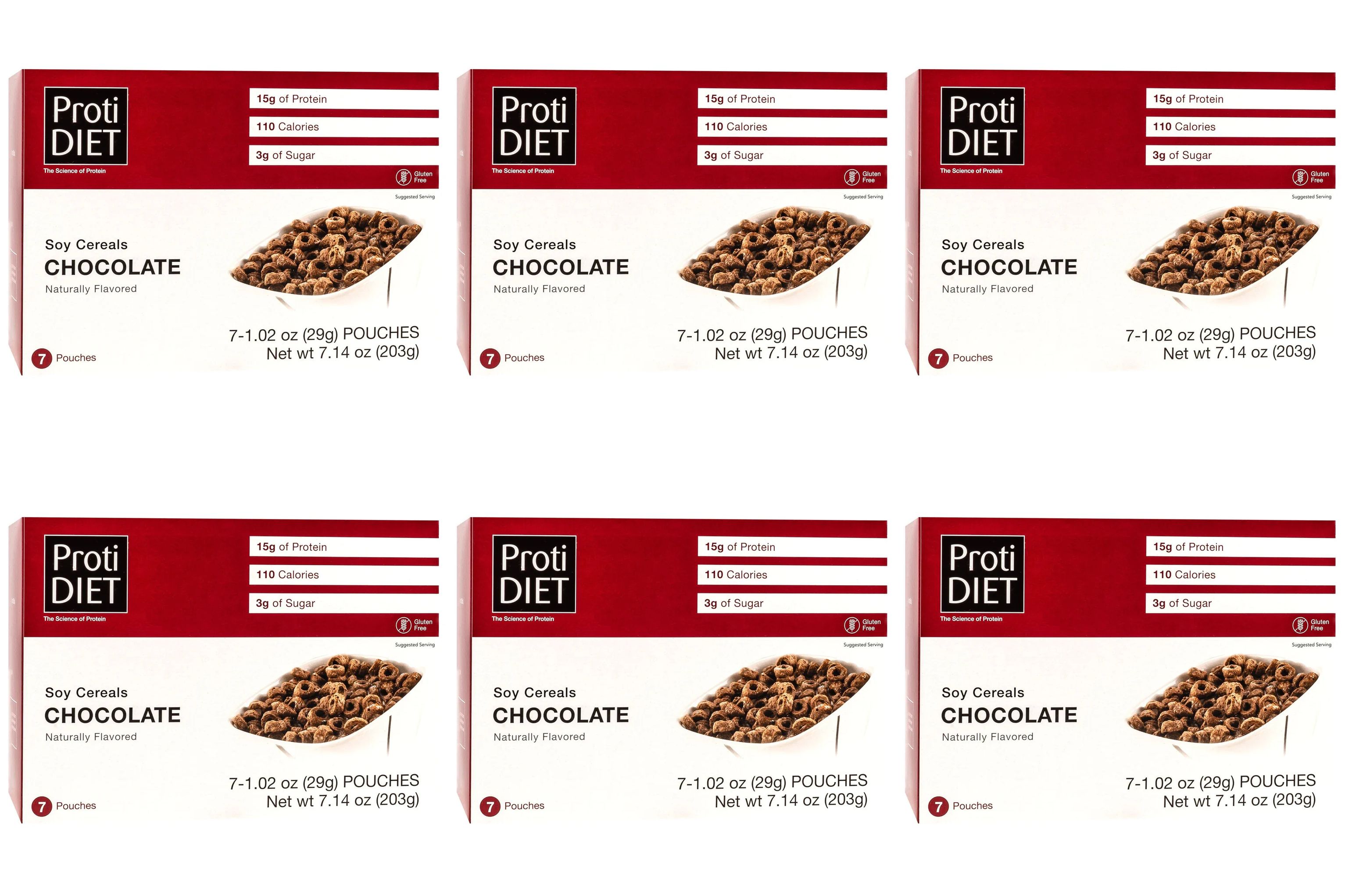 Proti Diet Protein Cereal, Chocolate, 7 Pouches