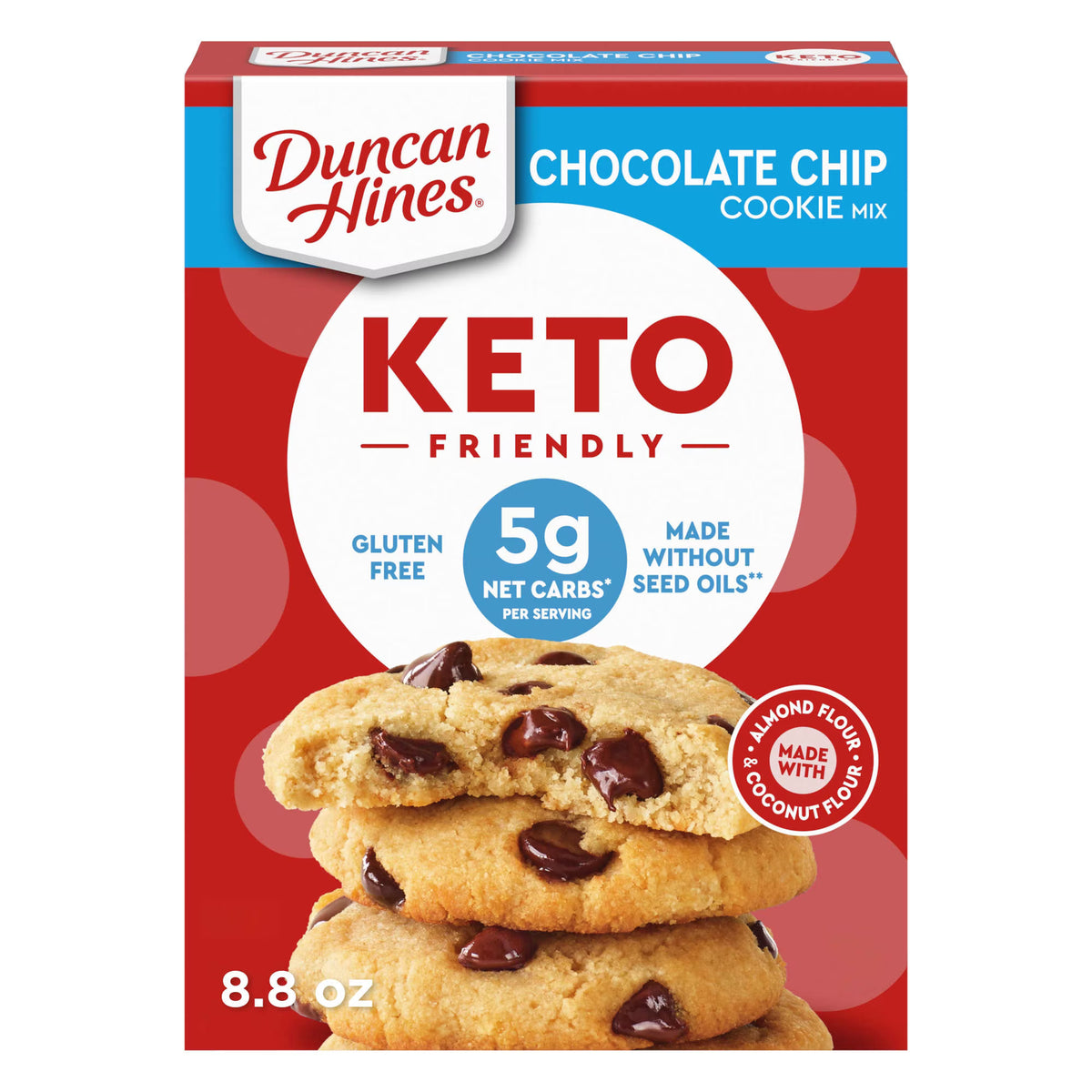 Duncan Hines Keto Friendly Chocolate Chip Cookie Mix 8.8 oz