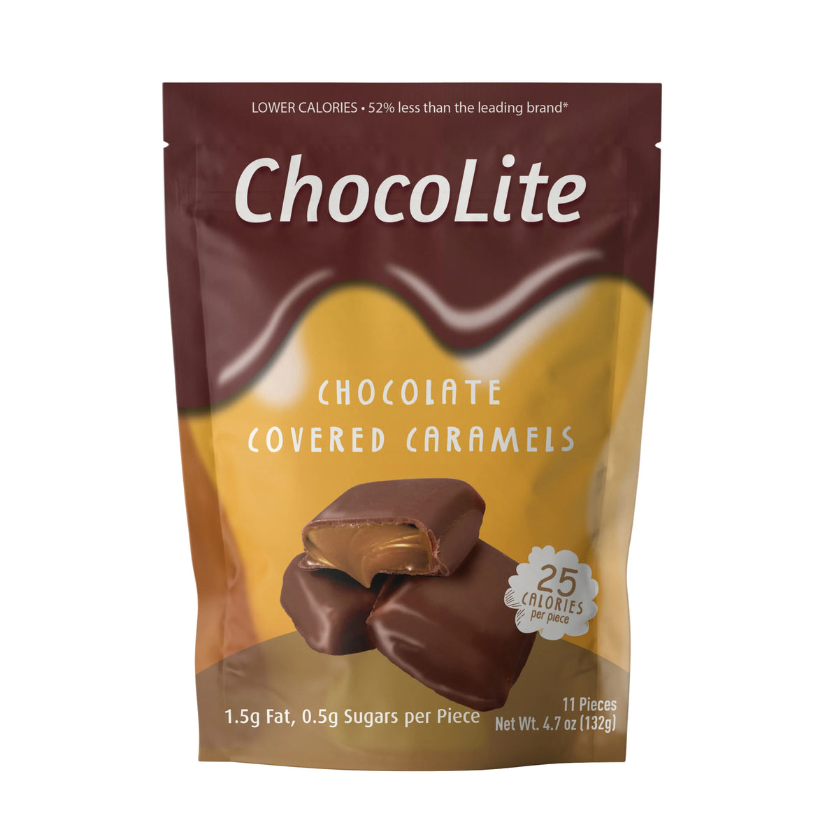 HealthSmart ChocoLite Chocolate Candies - Chocolate Covered Caramel, 11 piece bag, One Pack