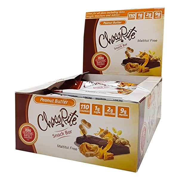 ChocoRite 9g Triple Layer Protein Bars by HealthSmart - Peanut Butter