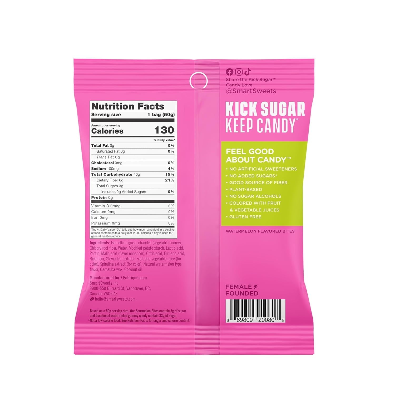 Smart Sweets Sourmelon Bites