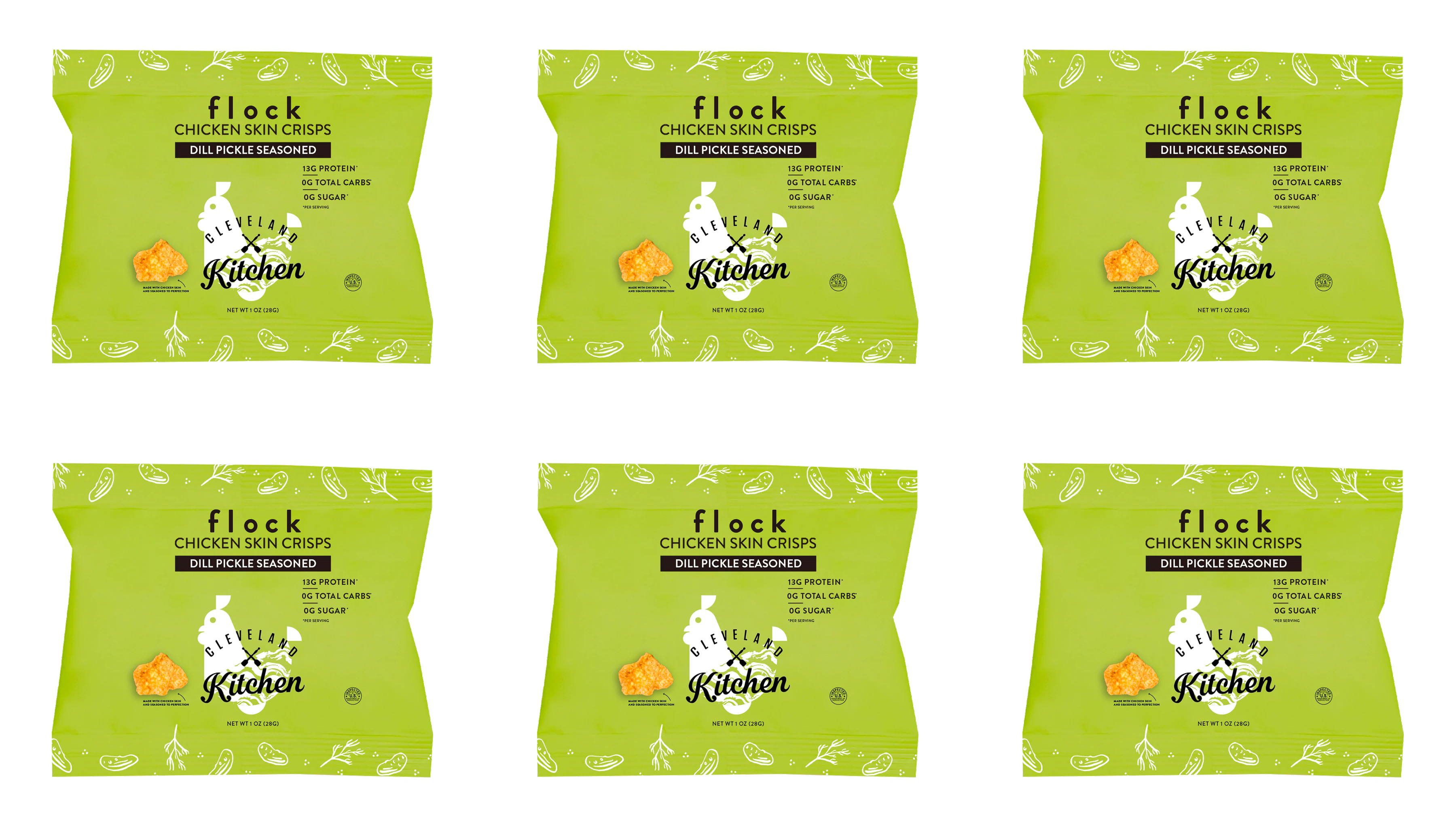 Flock Foods Keto Chicken Chips - Dill Pickle
