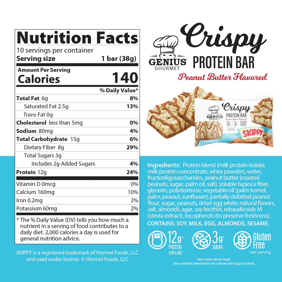 Genius Gourmet Crispy Protein Bar