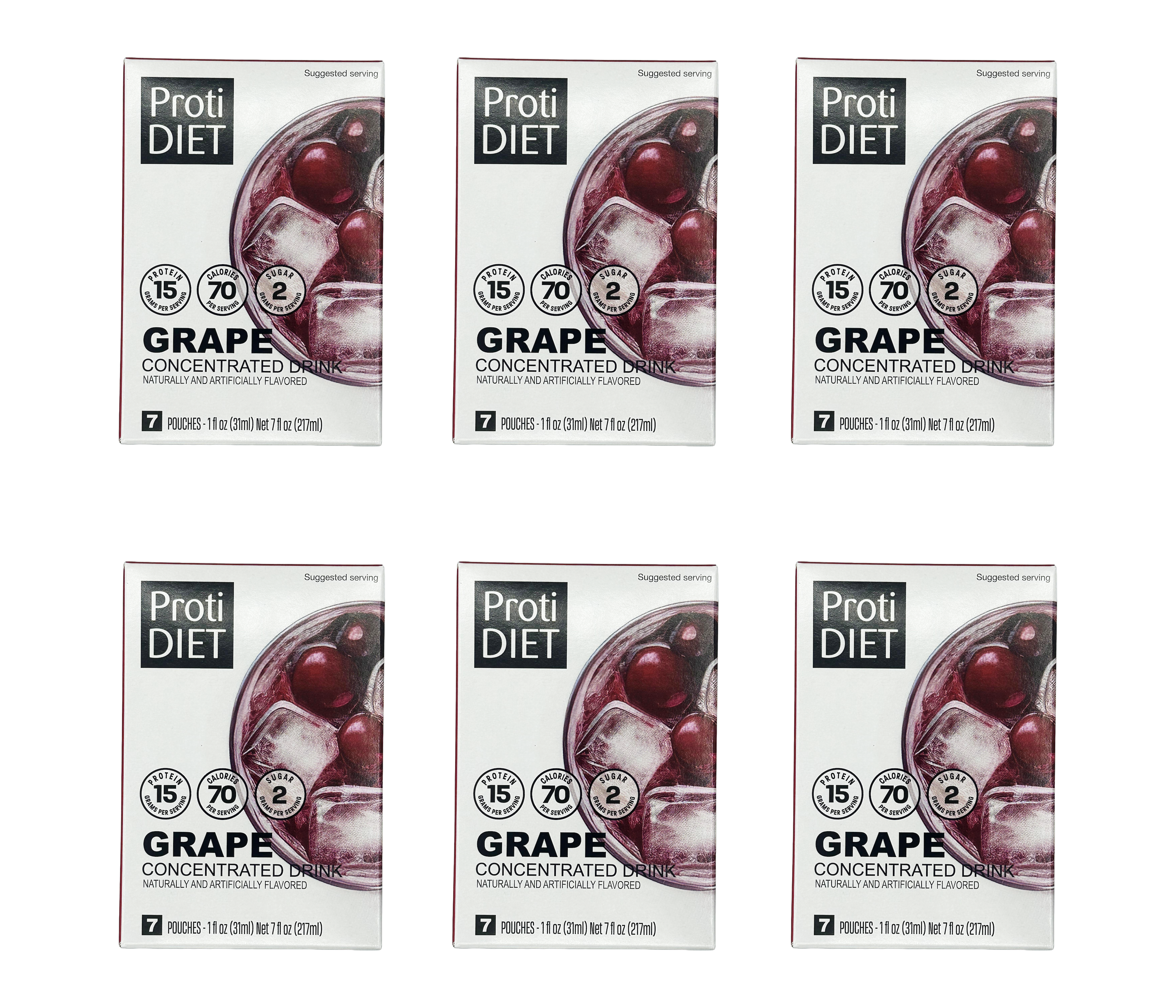 Proti Diet Concentrated Drink Mix, Grape, 7 Pouches