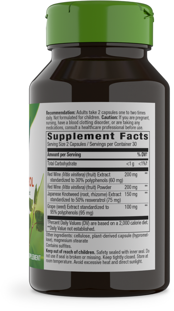 Nature's Way Resveratrol 60 vegan capsules