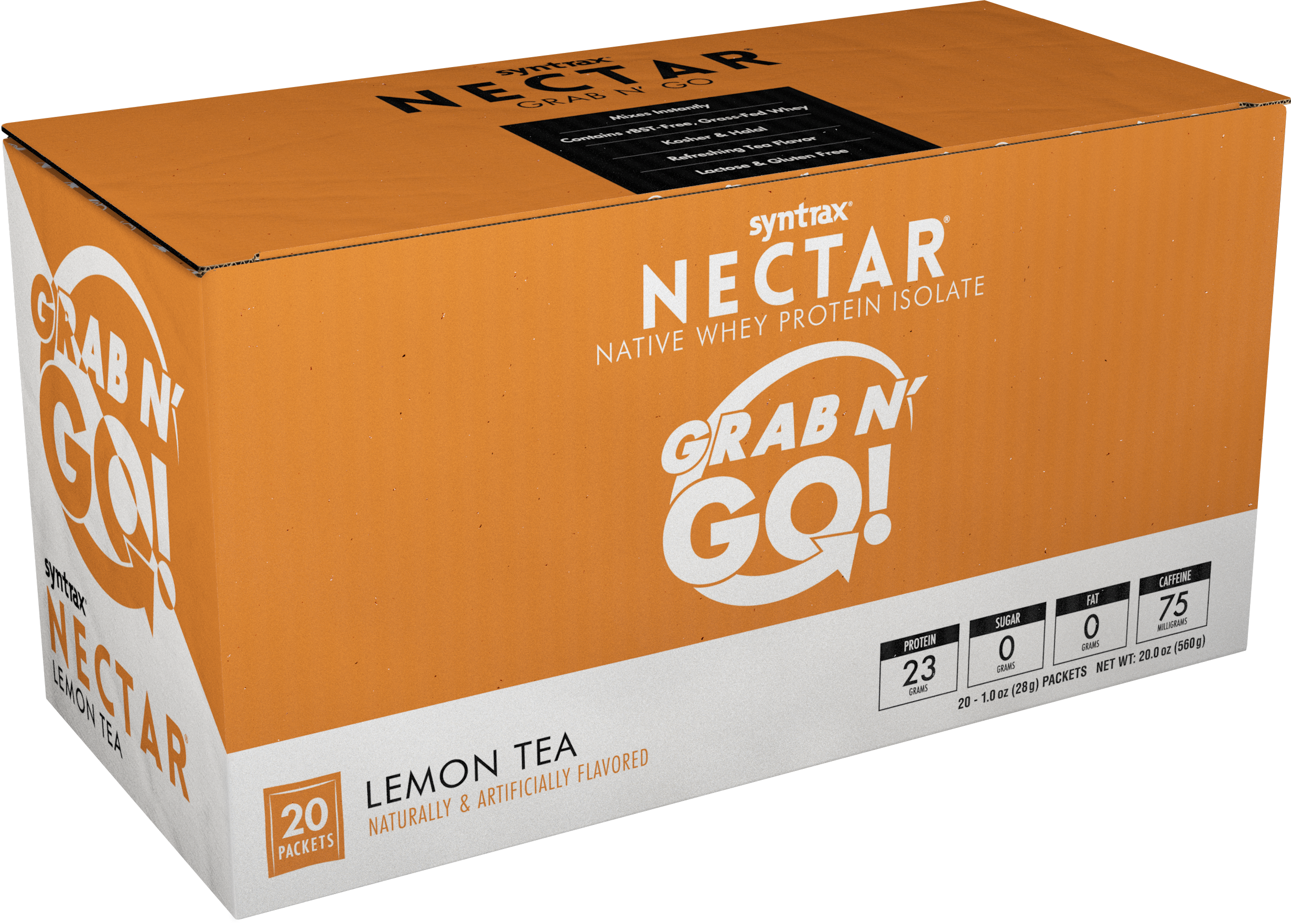 Syntrax Nectar Protein Powder Grab N' Go Box - Lemon Tea