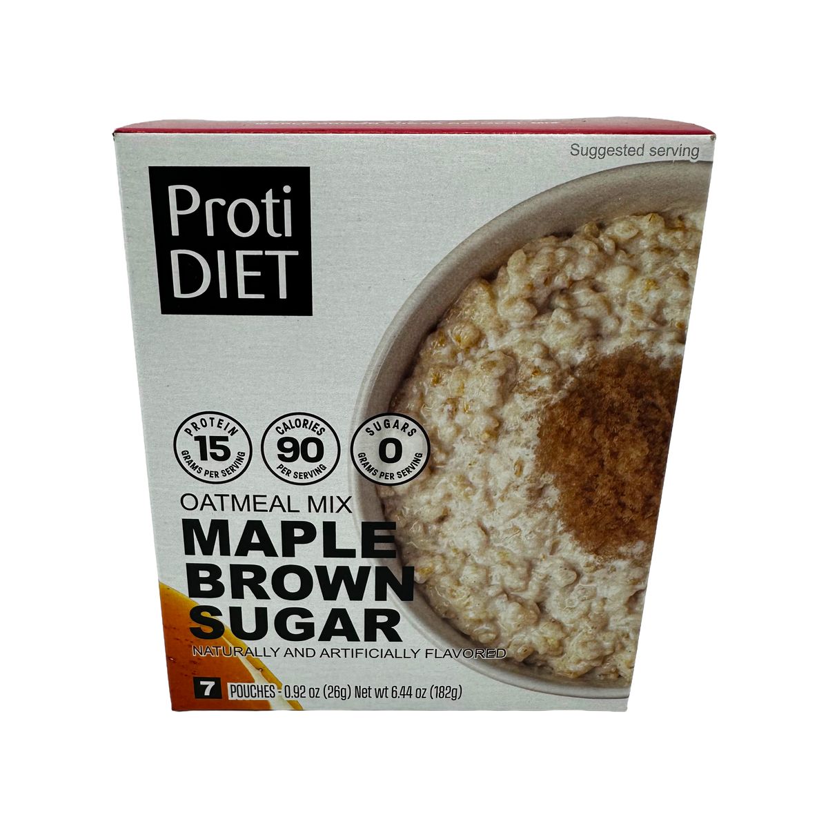 Proti Diet Protein Oatmeal Mix, Maple Brown Sugar, 7 Pouches, 1-Pack