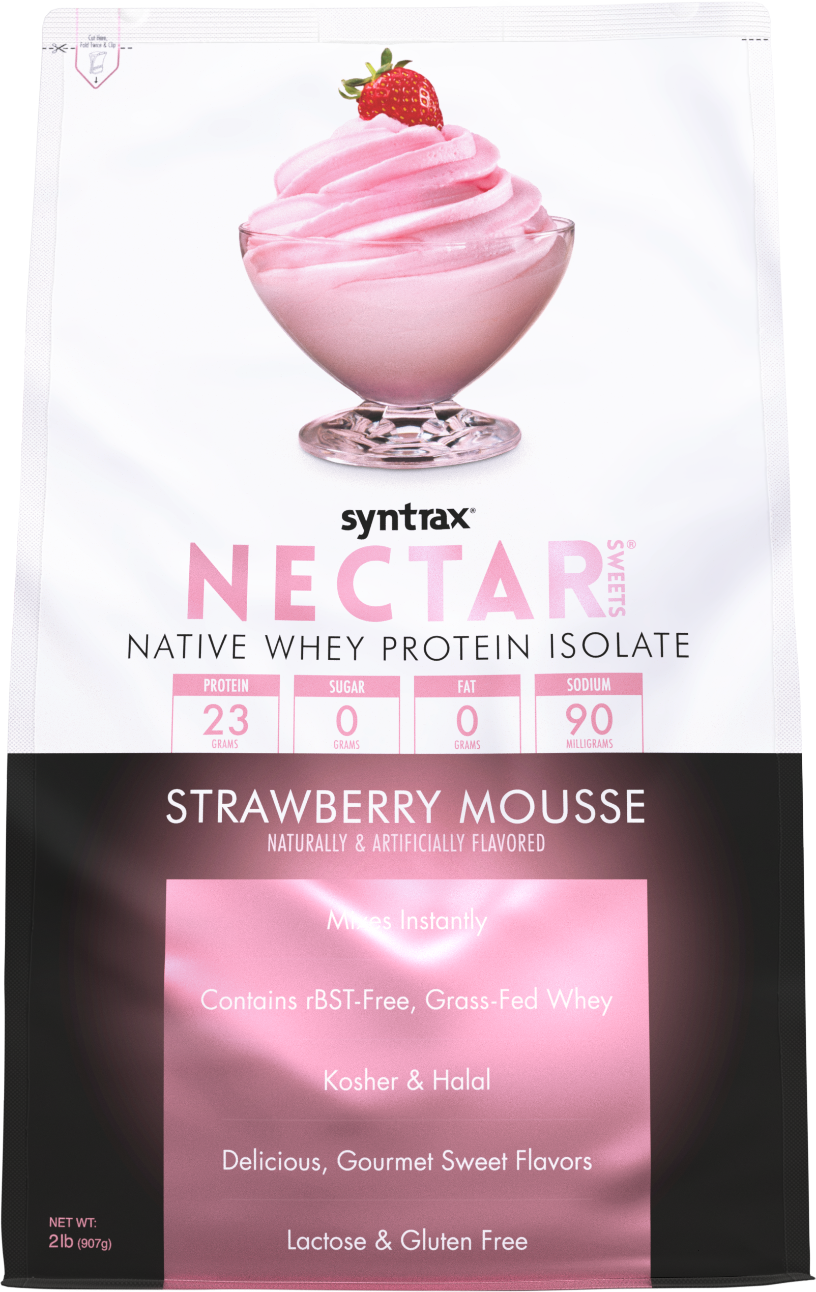 Syntrax Nectar Sweets 2lb Protein Powder - Strawberry Mousse