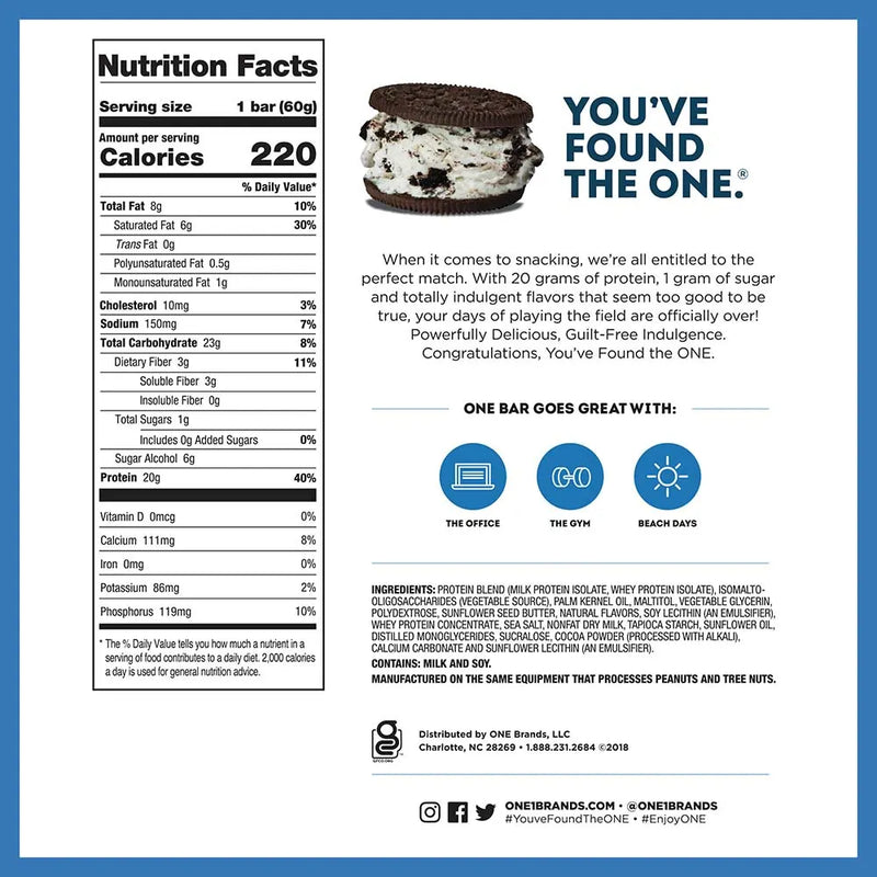 ONE Brands ONE Protein Bar - Cookies N' Cream