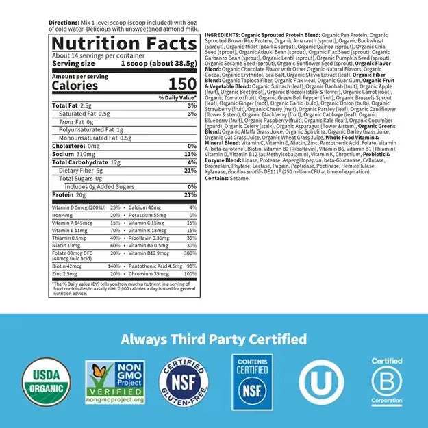 Garden of Life Raw Organic Meal