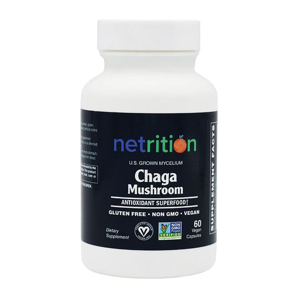 Chaga Mushroom Capsule by Netrition - Nature's Immunity Boost in a Capsule