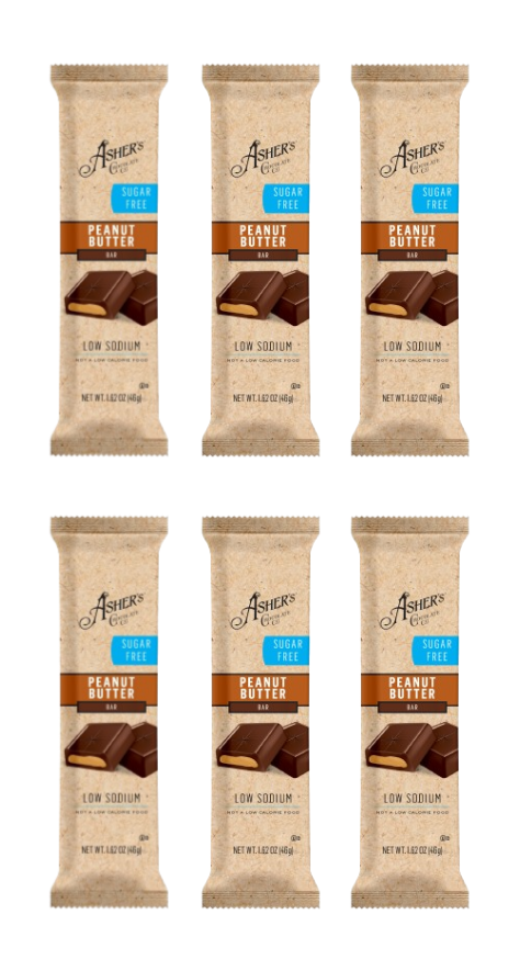 Asher's Chocolate Sugar-Free Chocolate Bars - Peanut Butter