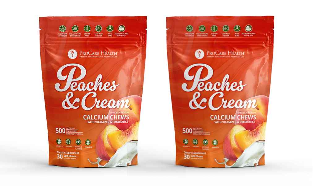 ProCare Health Calcium Soft Chew 500mg - Peaches & Cream