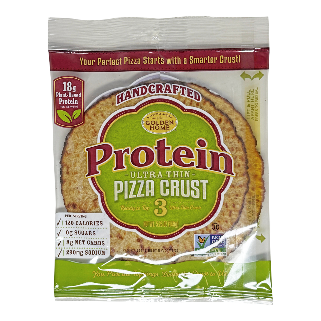 Golden Home Ultra Thin 18g Protein Pizza Crust 5.25 oz (3 crusts