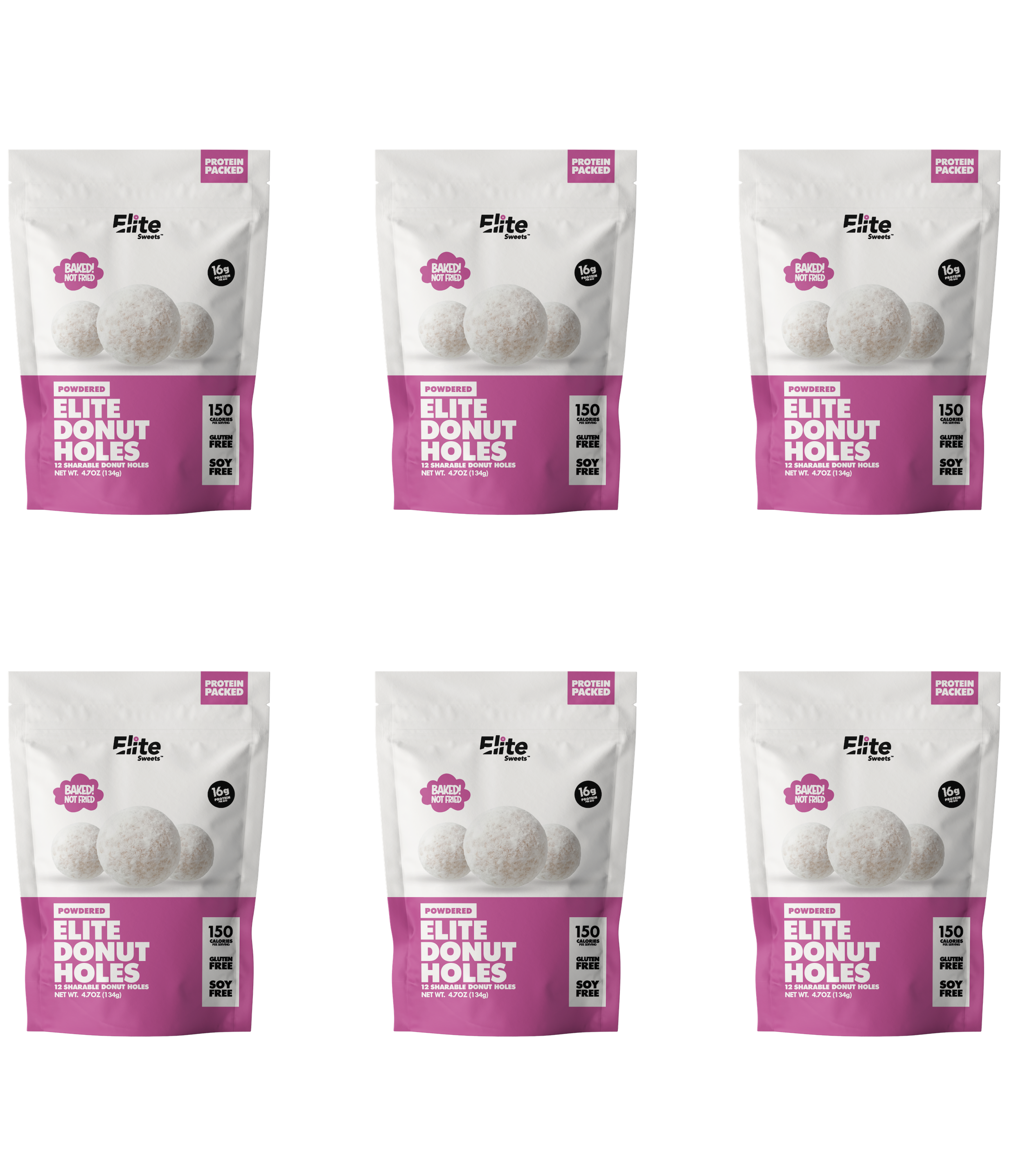 Elite Sweets High-Protein & Low-Carb Donut Holes - Powdered