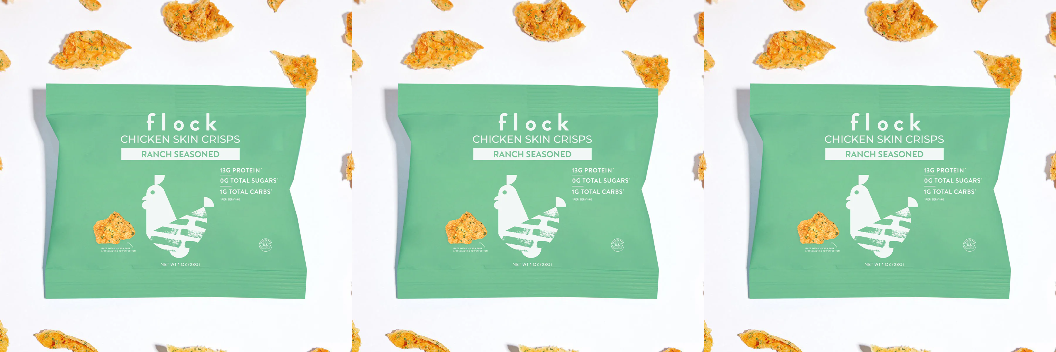 Flock Foods Keto Chicken Chips - Ranch