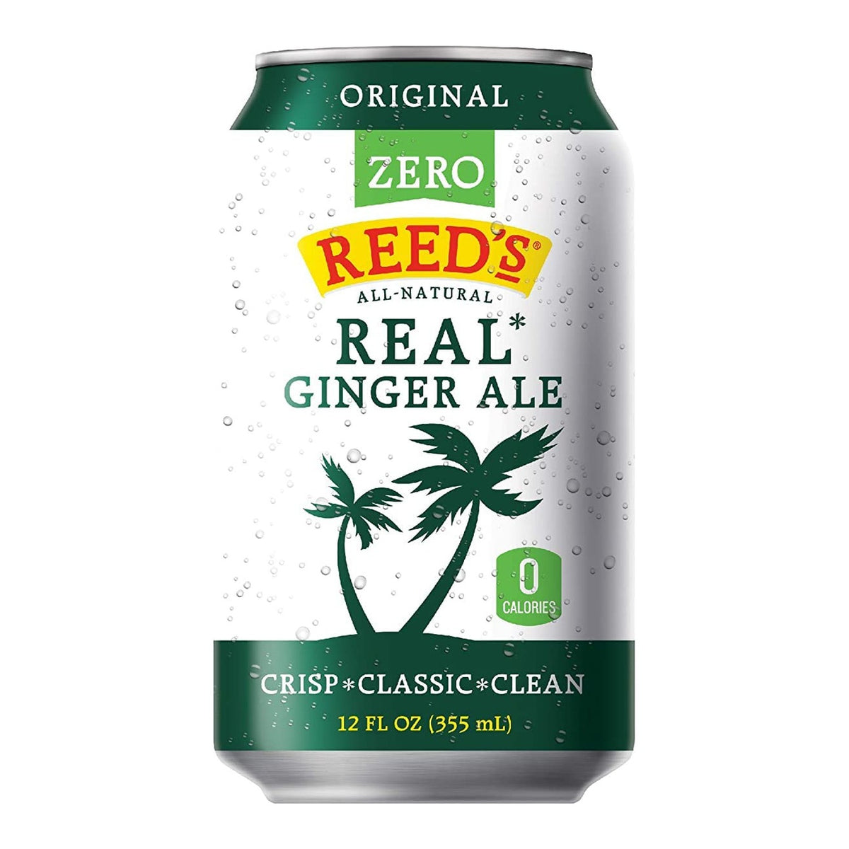 Ginger Ale Real sin azúcar de Reed's, 12 fl oz, paquete de 4