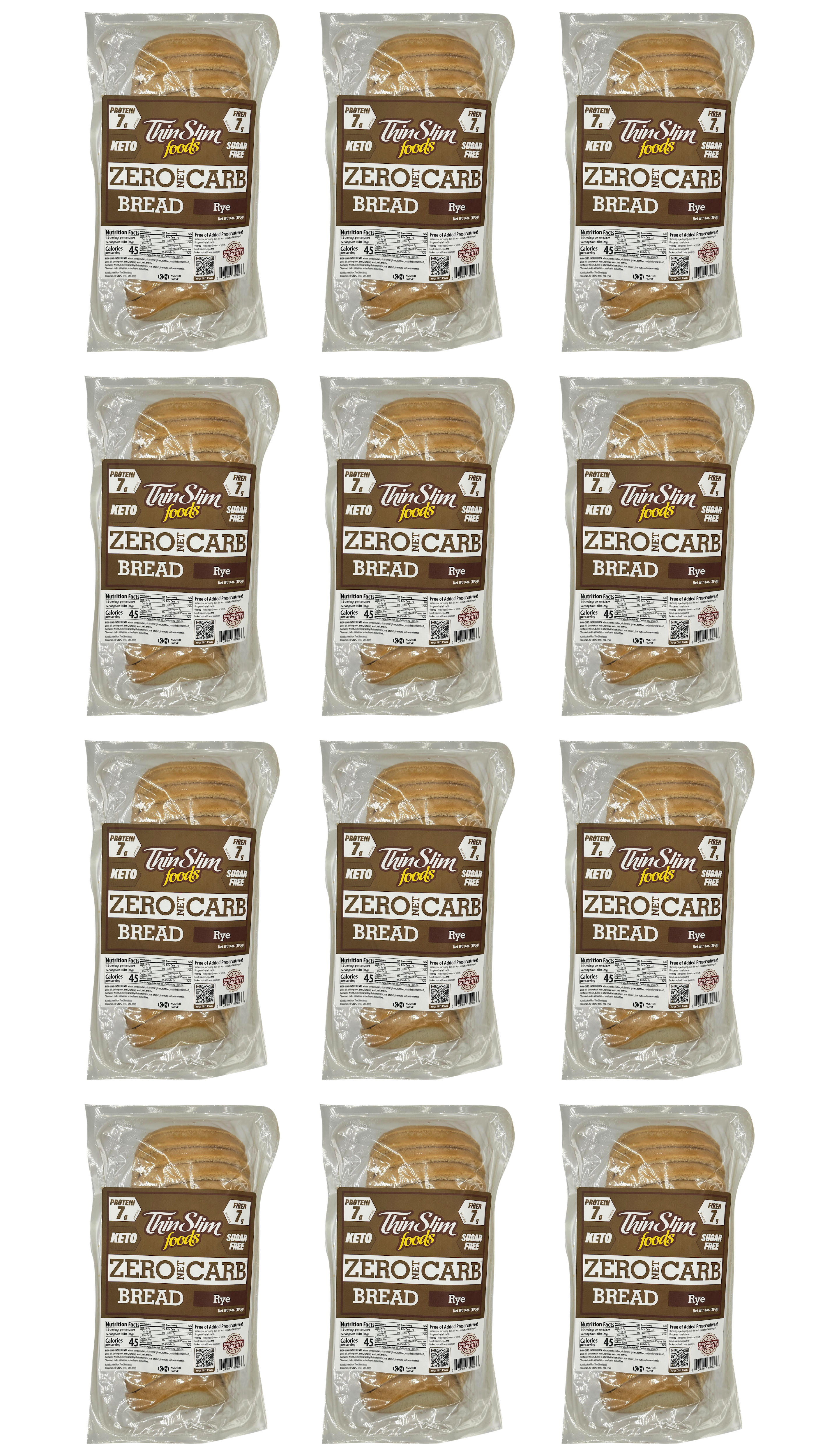 ThinSlim Foods Zero Carb High Protein Bread - Rye