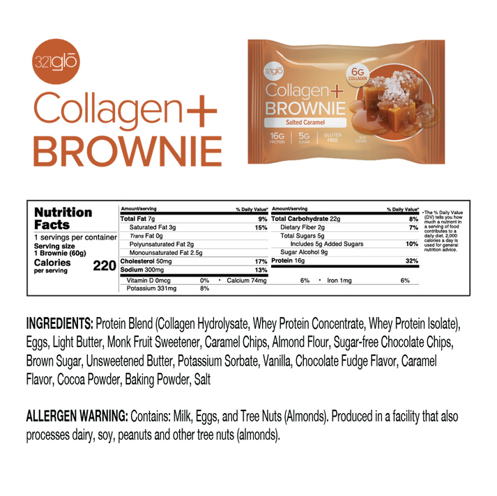 321Glo Collagen+Brownie - Salted Caramel