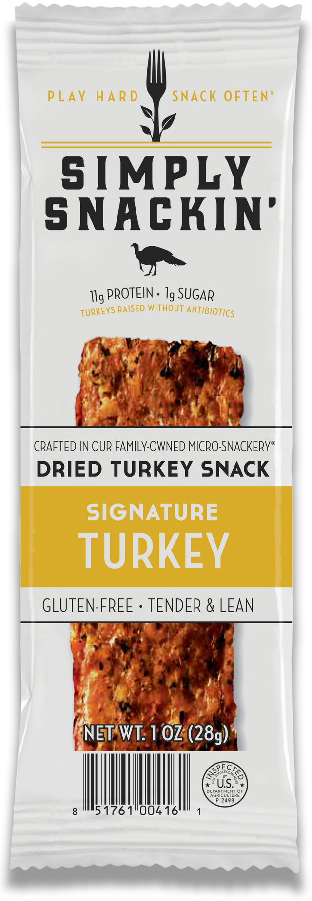 Simply Snackin' Dried Turkey Snack - Signature Turkey