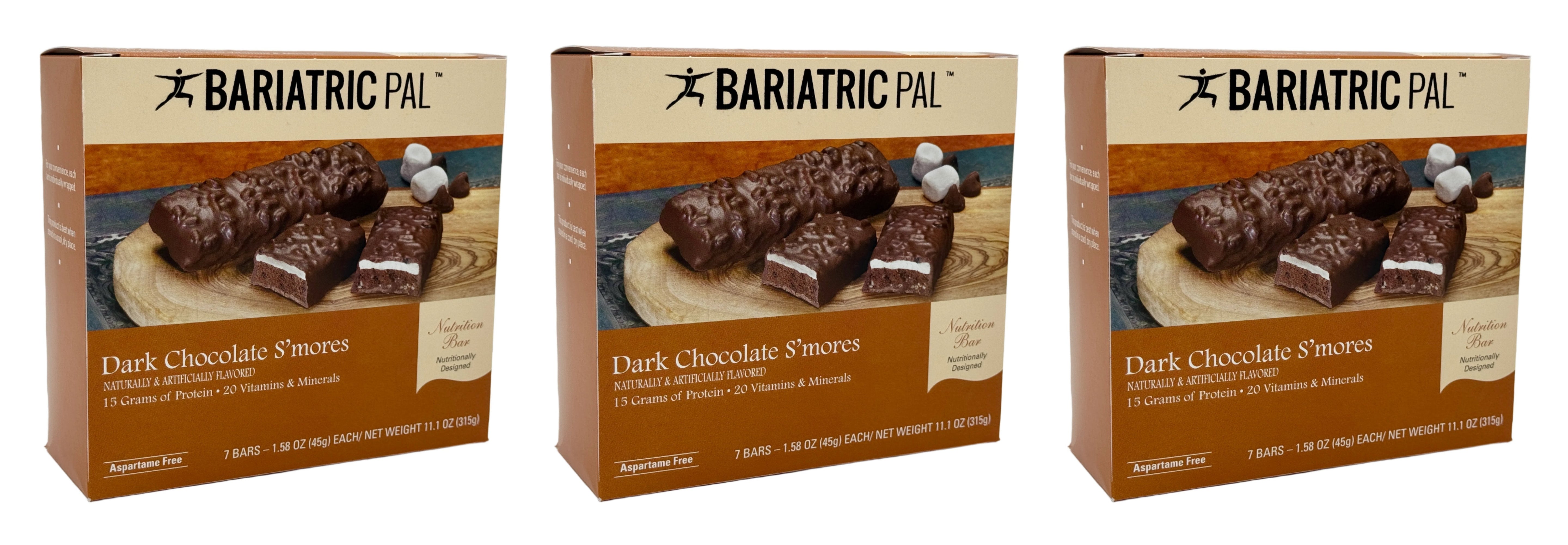 BariatricPal 15g Protein Bars - Dark Chocolate Marshmallow S'mores