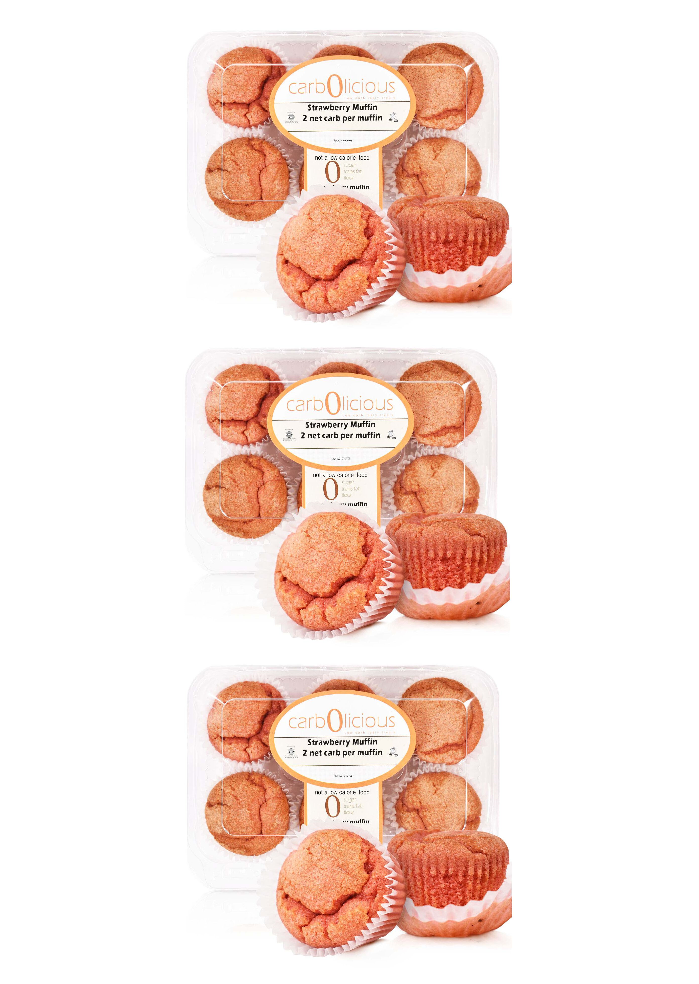 #Flavor_Strawberry #Size_3-Pack (18 Muffins)