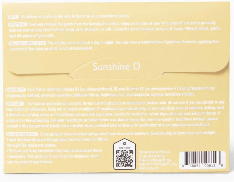 NutriPatch Sunshine Vitamin D Topical Patch