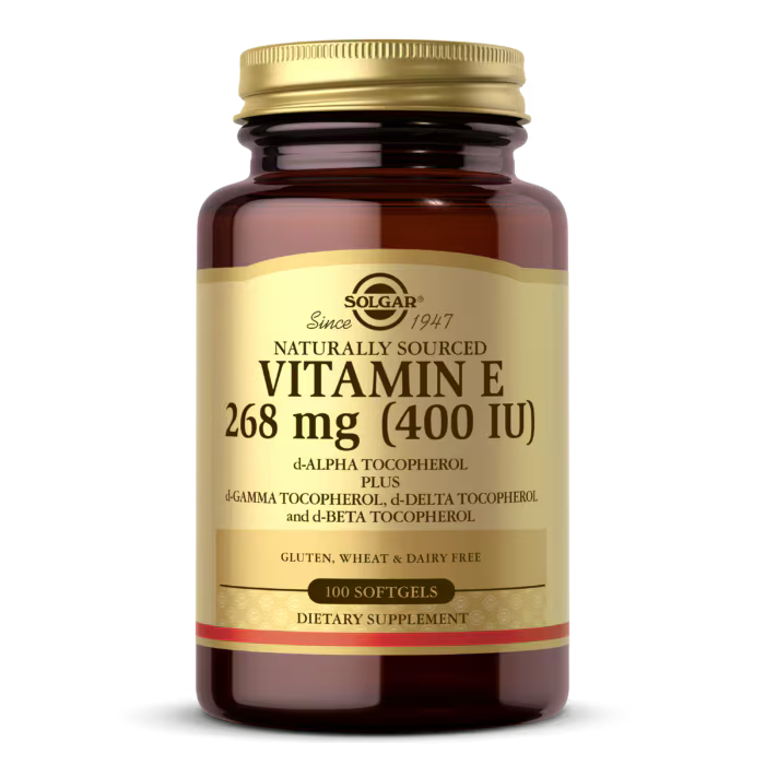 Solgar Vitamin E 268 mg (400 IU) Mixed Softgels (d-Alpha Tocopherol & Mixed Tocopherols)