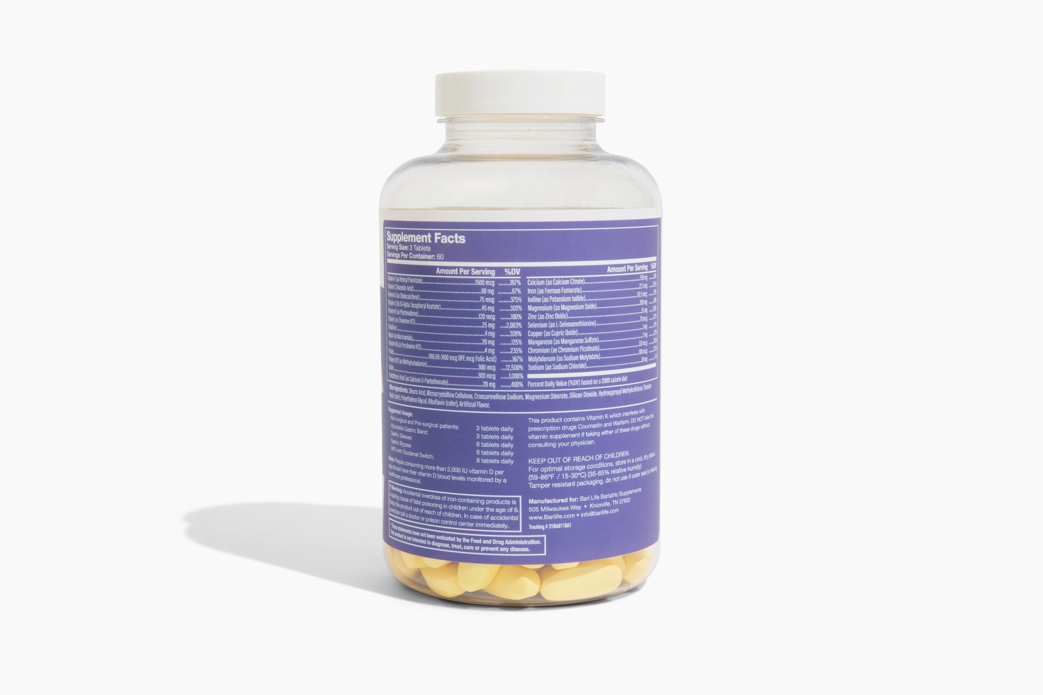 Bari Life Complete "All-In-One" Bariatric Multivitamin Tablets (Non-Chewable) - High-quality Multivitamins by Bari Life at BariatricPal Store