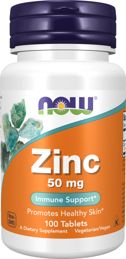 NOW Zinc 50mg 100 Tablets