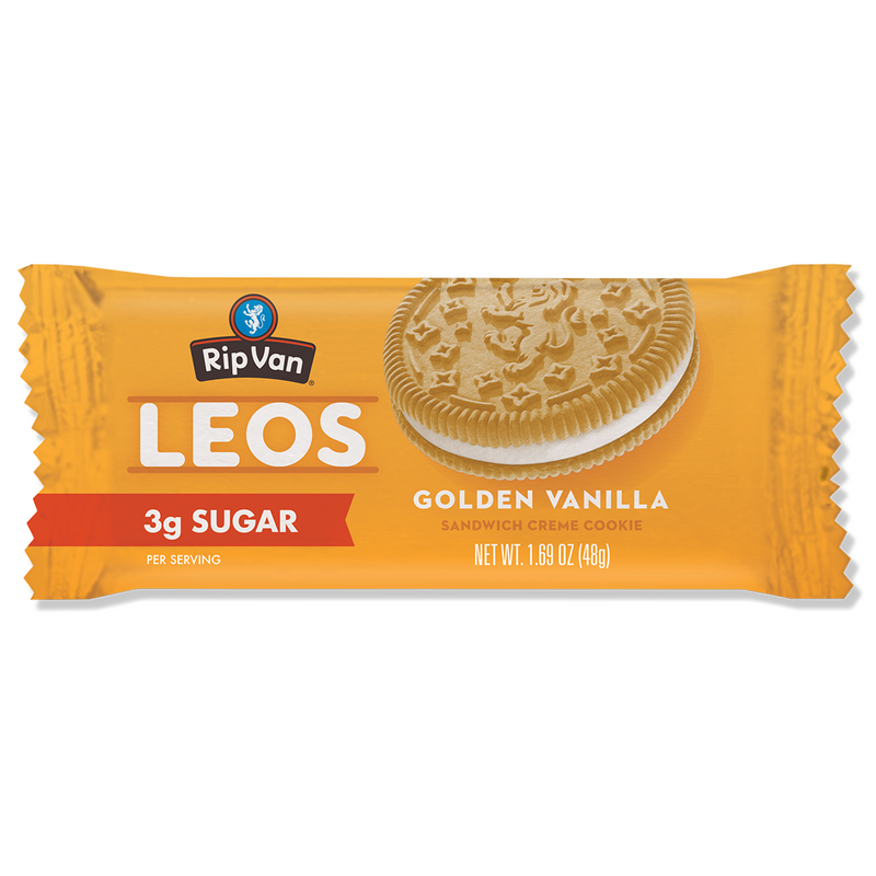 Rip Van Leos Low Sugar Sandwich Creme Cookies - Golden Vanilla