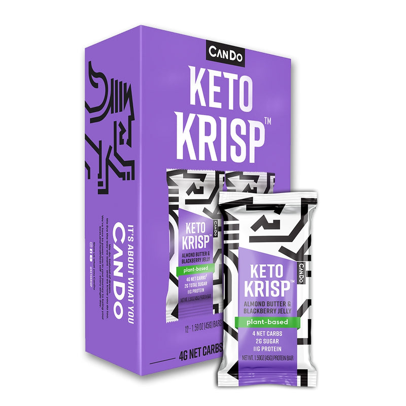 Keto Krisp Protein Bar by CanDo - Almond Butter Blackberry Jelly - High-quality Protein Bars by CanDo at 