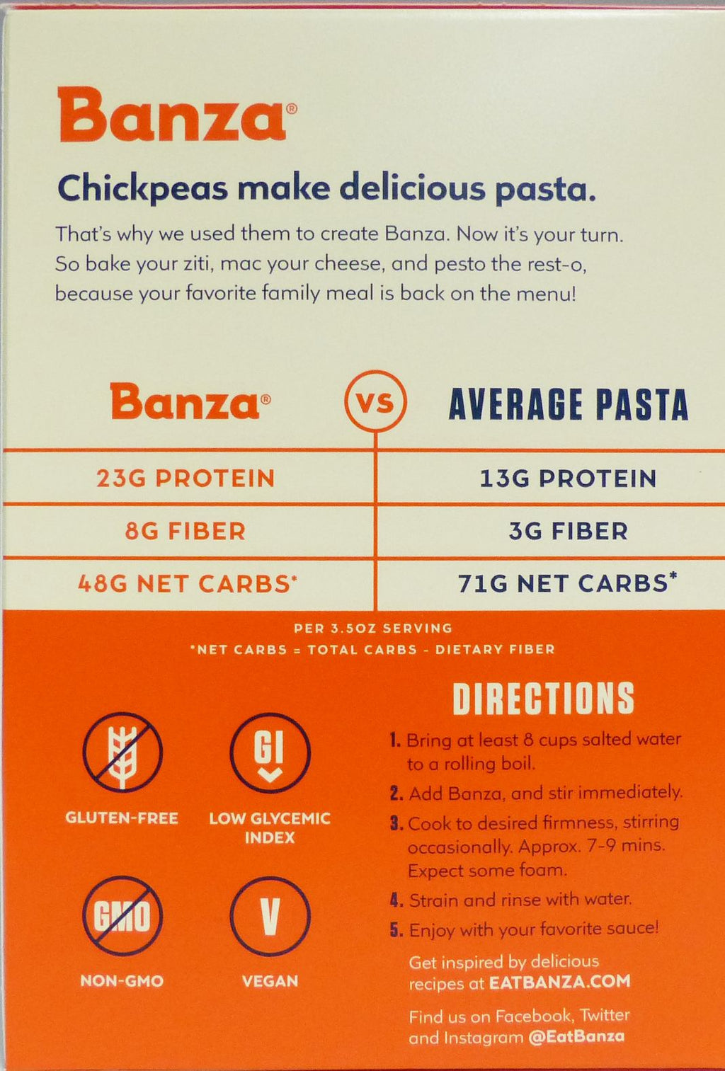 Banza Banza Chickpea Pasta
