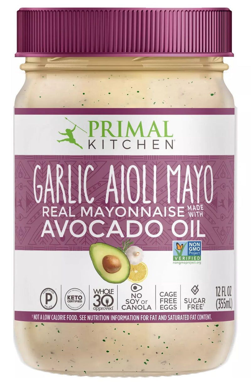 Primal Kitchen Avocado Oil Garlic Aioli Mayo 12 oz - High-quality Gluten Free by Primal Kitchen at 