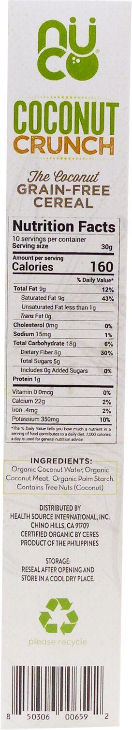 Nuco Coconut Crunch Cereal 10.58 oz - High-quality Breakfast Foods by Nuco at 