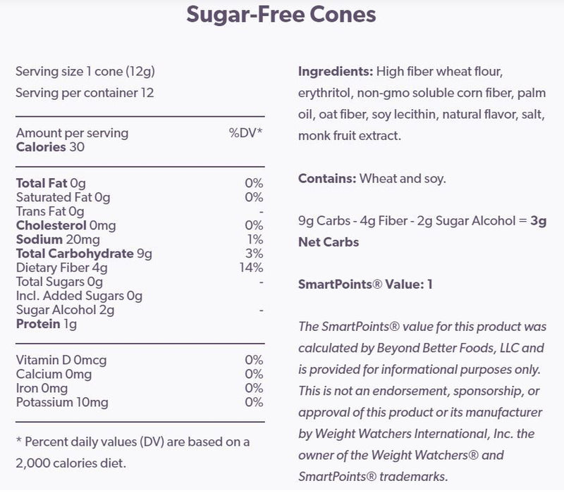 Enlightened Sugar Free Cones 4.7 oz - High-quality Kosher by Enlightened at 