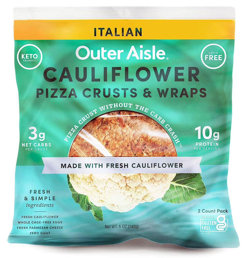 Outer Aisle Cauliflower Pizza Crust & Wraps by Outer Aisle - Affordable  Bariatric Approved at $6.89 on BariatricPal Store