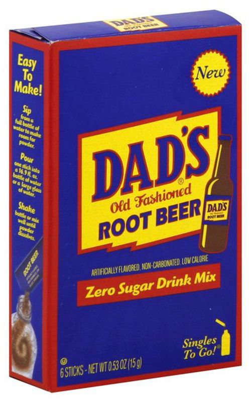 Dad's Root Beer Zero Sugar Singles-to-Go 6 sticks - High-quality Beverages by Dad's Root Beer at 