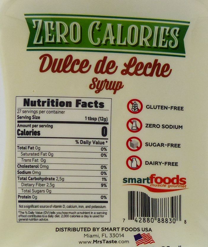 Mrs Taste Zero Calorie Syrup