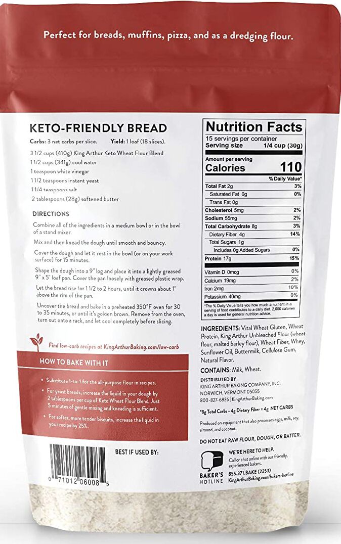 King Arthur Baking Co. Keto Wheat Flour Blend 16 oz - High-quality Baking Products by King Arthur Baking Co. at 