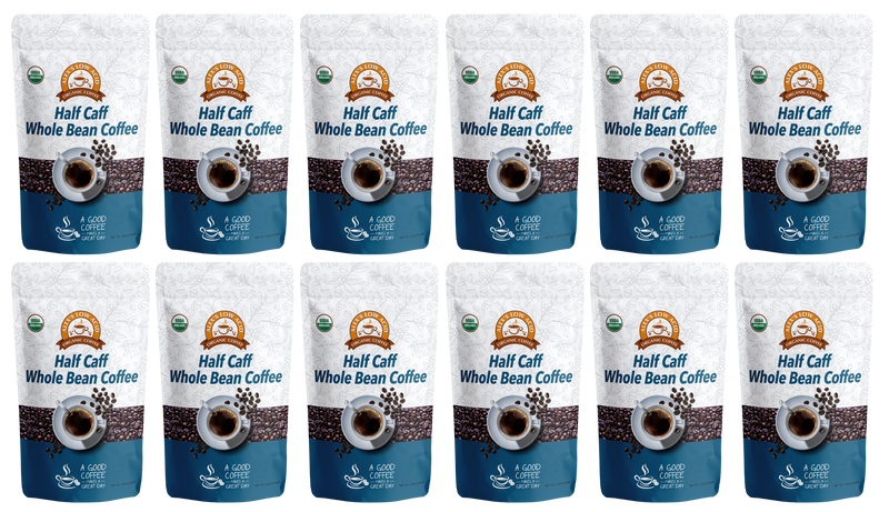 Alex's Low Acid Organic Coffee™ - Half Caff Whole Bean (12oz) - High-quality Coffee by Alex's Low Acid Coffee at 