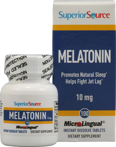 Superior Source Melatonin 10mg MicroLingual® Instant Dissolve Tablets - High-quality Melatonin by Superior Source at 
