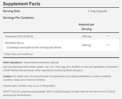 CoQ10 by NOW Foods - High-quality COQ10 by NOW Foods at BariatricPal Store