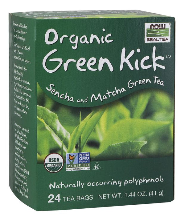 NOW Green Kick, Sencha and Matcha Green Tea Bags 24 tea bags - High-quality Antioxidants by NOW at 