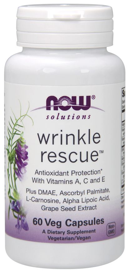 NOW Wrinkle Rescue 60 veg capsules - High-quality Vitamins by NOW at 
