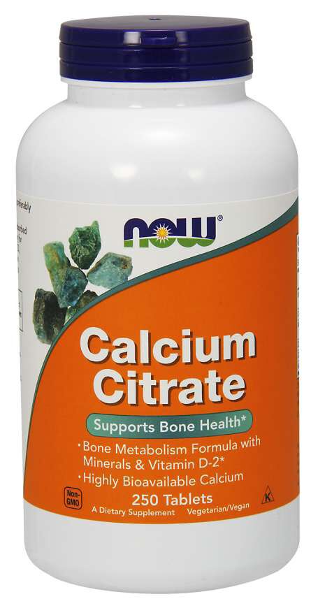 NOW Calcium Citrate 250 tablets - High-quality Bone Health by NOW at 
