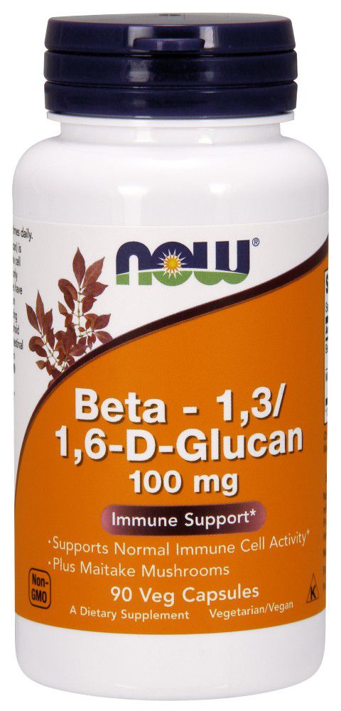 NOW Beta- 1,3/1,6 Glucan 90 veg capsules - High-quality Herbs by NOW at 