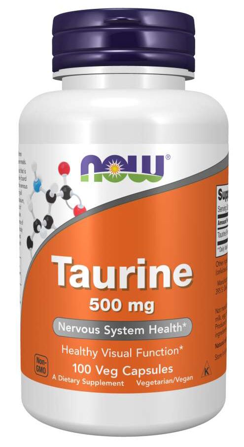 NOW Taurine 100 veg capsules - High-quality Amino Acids by NOW at BariatricPal Store