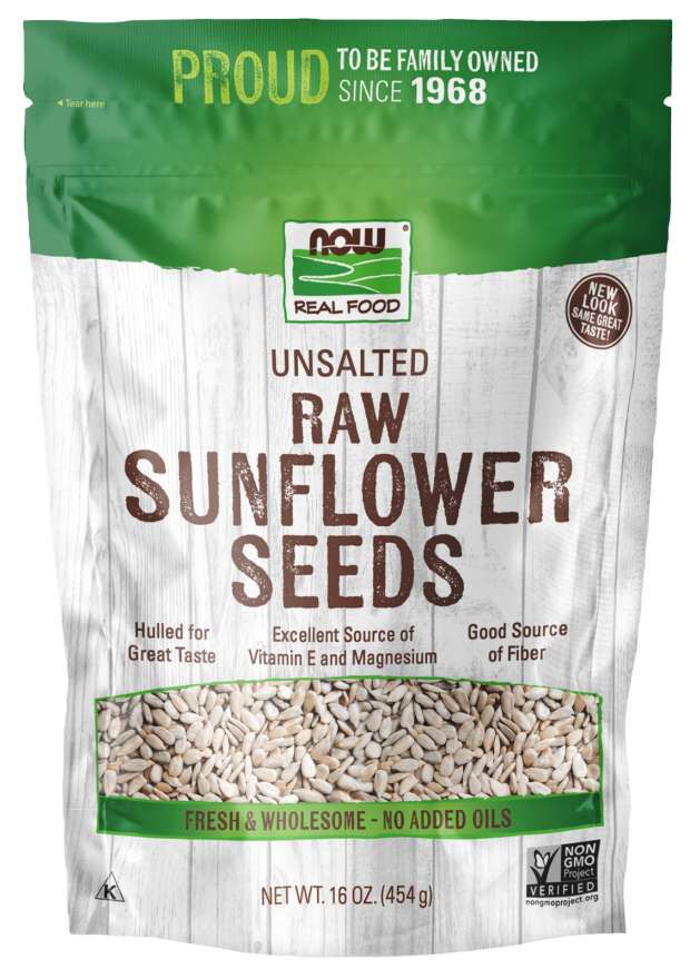 NOW Sunflower Seeds 16 oz - High-quality Nuts, Seeds and Fruits by NOW at 
